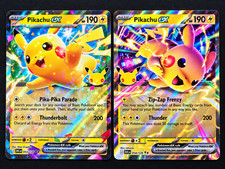 2026 Pokémon TCG 30th Celebration Pikachu ex Double Rare Holo Set 2 Card Lot NM picture