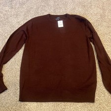 J.Crew Mens Merino Blend Crewneck Sweater Burgundy Size M NWT Ivy League Office picture