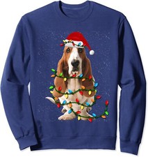 Basset Hound Christmas Funny Basset Hound Dog Lovers Unisex Crewneck Sweatshirt picture
