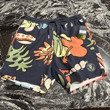 Roark Shorey Shell Cove 16”  Elastic Waist Trunks Dark Navy Mens Sz S NWT RB457 picture