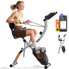 YOSUDA 5in1 Folding Exercise Bike Indoor Bicycle w 16-Level Magnetic Resistance picture