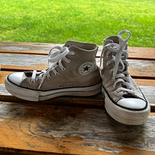 Converse Chuck Taylor All Star High Top Gray/White Canvas Lace-Up Sneaker picture