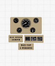 Custom Vintage Gi Joe 7000 Jeep Instrument Panel - Desert Tan - Pls Read Details picture