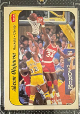 Fleer 1986 Fleer All-Star Stickers Akeem Olajuwon Rockets #8 of 11 picture