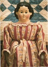 Greiner Doll Antique Papier-Mache Philadelphia Chrome Postcard Dover 1985 Unused picture
