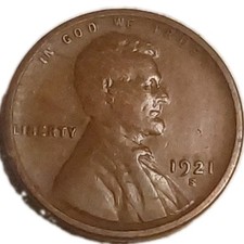 Rare S Mint1921-S Lincoln Wheat Cent Penny Average Circulated Coin Free Post  picture