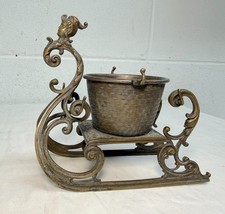 Antique 19th century bronze Victorian sleigh ring holder jewelry jar dish picture