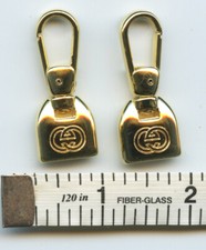 TWO GUCCI Brass Clips GENUINE Guaranteed Authentic New from Gucci Repair Factory picture