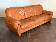 Vintage 1970s MCM Italian Leather Sofa picture