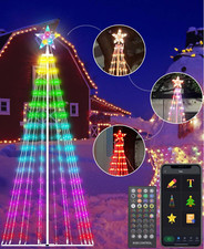 355 LED lights 8FT Christmas Cone Tree with Star Topper Smart App Control & DIY picture