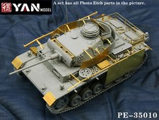 1/35 Panzer III Ausf.M Full Bras PE Set w/Engine Deck&Fenders for Takom 8002 picture