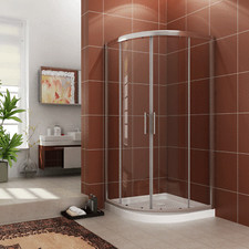 SUNNY Neo-Round Corner Sliding Shower Door Shower Enclosure Tempered Glass +Base picture