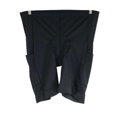 REI Co-op Mens Black Padded Cycling Shorts XXL Built-In Chamois Side Pockets picture
