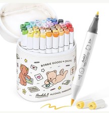Bobbie Goods x Ohuhu Limited Edition Alcohol Marker Set 48 Colors New picture