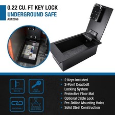 Barska AX12656 Steel Plate Underground Hidden Floor Safe Box Gun Money Jewelry picture
