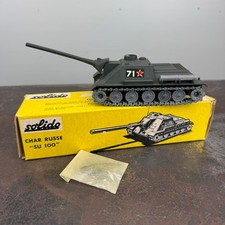 Vtg SOLIDO Tank Char Russe SU 100 (Russian) w/ Box - No. 208 picture