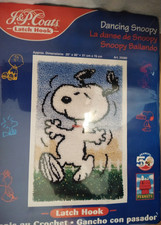 Vintage J P Coats Dancing Snoopy Latch Hook Kit *Sealed & Never Opened picture