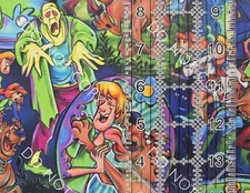Custom 100% Cotton Woven Fabric Scooby Doo Cartoon by the 1/4 Yard 9x56 picture
