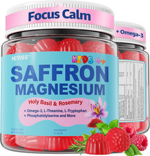 Neviss 2 Saffron + Magnesium Glycinate+ Omega-3 - Calm Focus Gummies Kids  60ct picture