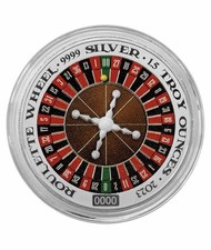 PAMP - Spinning Roulette Wheel w/Ball 2023 1.5 oz .999 Silver  – UNOPENED MINT picture