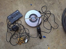 Vintage Sony Walkman Portable CD Player G-Protection + Sony CPA-7 Car Adapter picture