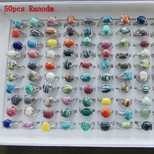 50pcs Colorful Malachite Ring for Women Grils Unique Design for Daily picture