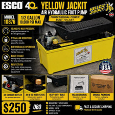 NEW ESCO Yellow Jackit 10876 1/2 Gallon Air Hydraulic Foot Pump – 10,000 PSI picture