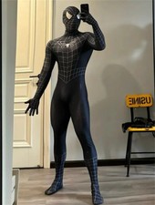 Black Spiderman Jumpsuit Venom Spider-man Cosplay Costume Bodysuits Adult/Kids picture