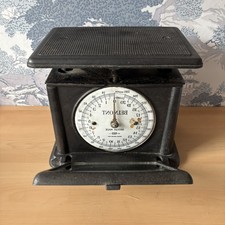 Antique Vintage BELMONT Mirrored Cast Iron Personal Bathroom Scales - British  picture