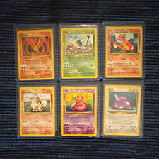 Nm/LP- 1999 WOTC Old Vintage Pokemon 6-Card Lot Fossil/Jungle - Moltres Ditto picture