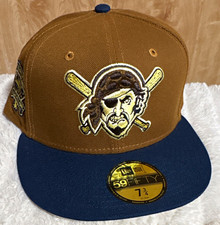 New Era 59FIFTY Pittsburgh Pirates All-Star Game Fitted Cap 7 3/4 Brown/Blue picture