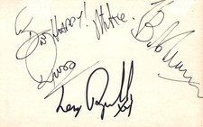 THE BLACK ABBOTTS 4 MEMBERS SIGNED autographed Hand Signed RPPC PC picture