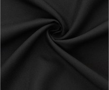 $36 for 2 Yards, Black 100% Wool Gabardine For Jacket. Pants. Skirt & Dress #138 picture