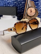 CAZAL Oversized Square Black Gold Luxury Sunglasses Vintage Style picture