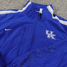 VTG Kentucky Wildcats Jacket Mens M Blue Nike Team Issued Windbreaker NCAA Y2K picture