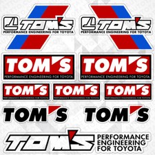 TOM'S Performance Racing Car Sport Sticker Vinyl 3D Decal Stripes Logo Decor picture