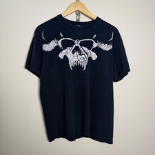 men’s 2005 danzig misfit chaser skull aop back spell out large shirt black picture