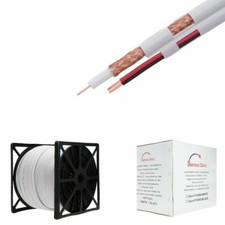 RG59 18/2 Cable Siamese 1000ft 500ft 250ft Security Camera CCTV Bulk Coax Wire N picture