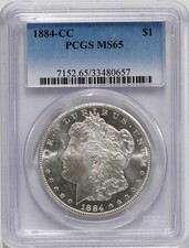 1884 CC Morgan Dollar PCGS MS65 picture