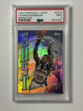 Topps 1998-99 East/West Refractor #EW10 David Robinson Patrick Ewing PSA 9 picture