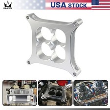 1 inch T6 Aluminum 4150 CNC Machined Carburetor Spacer Square Bore 4 Port Silver picture
