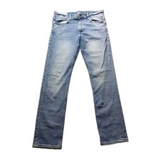 H&M &Denim Men's Slim Fit Jeans Size 34x32 Light Wash Stretch Blue Denim Pants picture