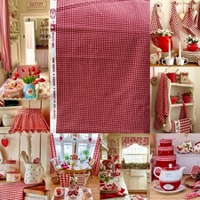 VTG Waverly Red Gingham Buffalo Check Plaid Cotton Farmhouse Rustic 7.6 Yd Lot picture