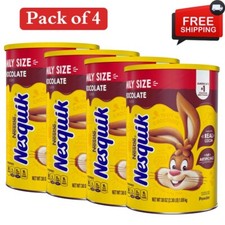 (4 Pk) Nestle Nesquik Chocolate Flavor Powder in Drink Mix Canister, 83 Servings picture