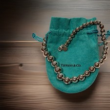 Vintage Tiffany & Co. 925 Sterling Silver Graduated Beaded Ball 16 in. Necklace picture