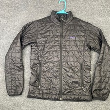 Patagonia Mens Nano Puff Jacket Black Quilted Puffer Full Zip 84212 Small picture