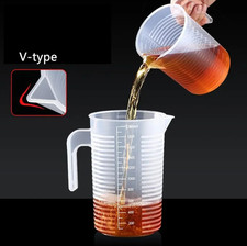 1pc Transparent Plastic Measuring Cup Food Grade Kitchen & Lab Beaker - NEW picture