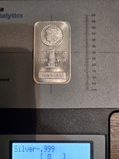 1 oz. Highland Mint Silver Bar - Morgan Dollar Design .999+ Fine Sigma Tested  picture