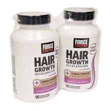2PACK Force Factor Hair Growth Accelerator 90 Capsules Biotin Lustriva Men Women picture