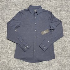 Rhone Commuter Shirt Mens Small Denim Blue Oxford Slim Fit Italian Stretch NEW picture
